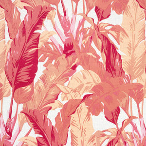 Travelers Palm Pink and Coral F910130 by Thibaut Fabric