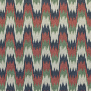 Stockholm Chevron Navy and Red F910242 by Thibaut Fabric