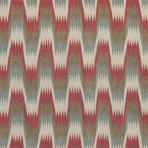 Stockholm Chevron Red and Grey F910243 by Thibaut Fabric