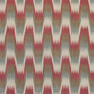 Stockholm Chevron Red and Grey F910243 by Thibaut Fabric