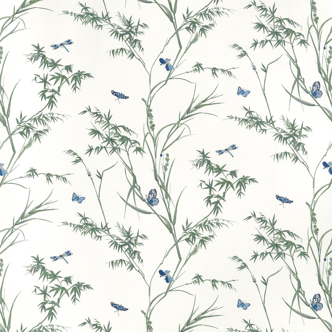 VIRGINIA - Blue and Green by Thibaut Fabric