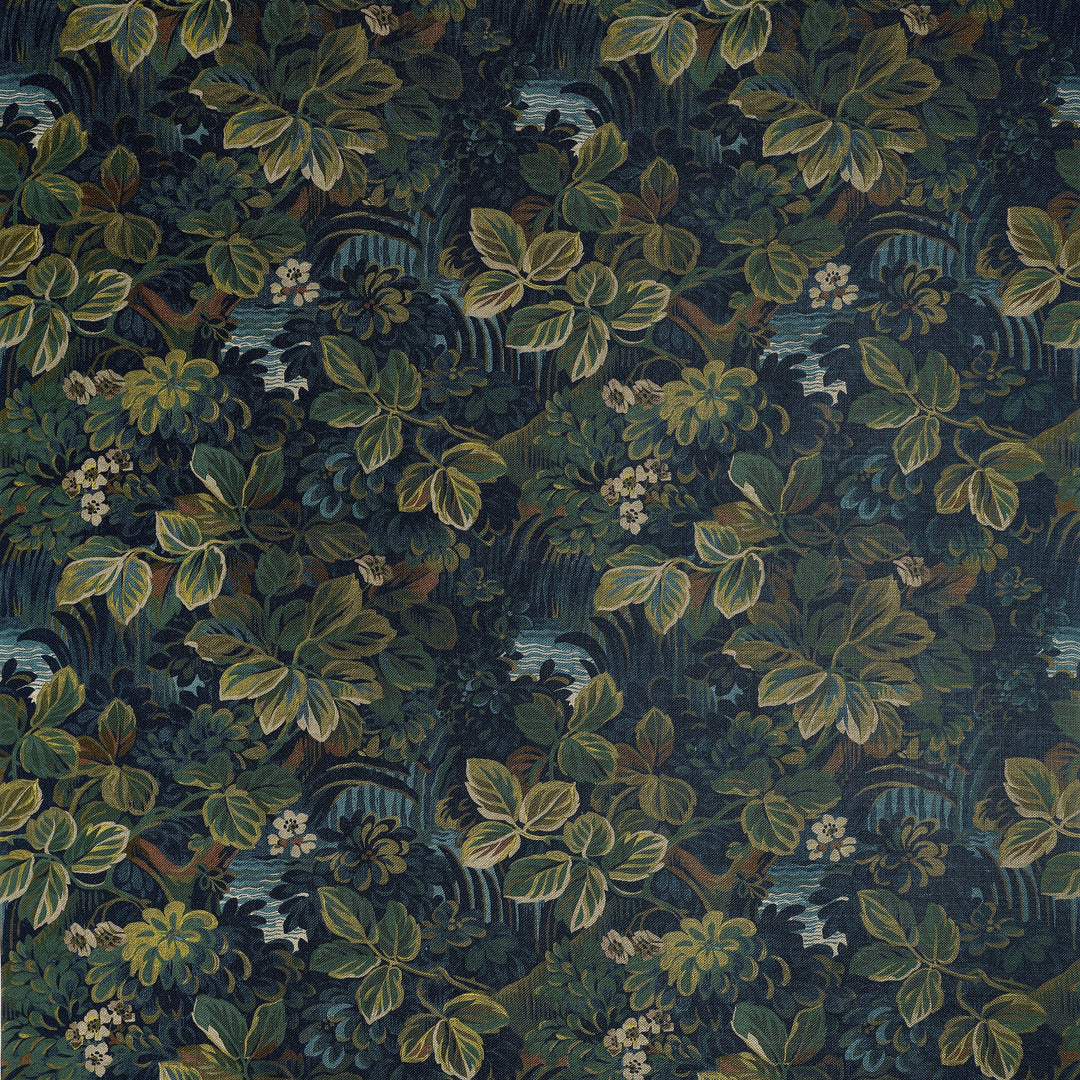 NIGHT GARDEN - Midnight by Thibaut Fabric