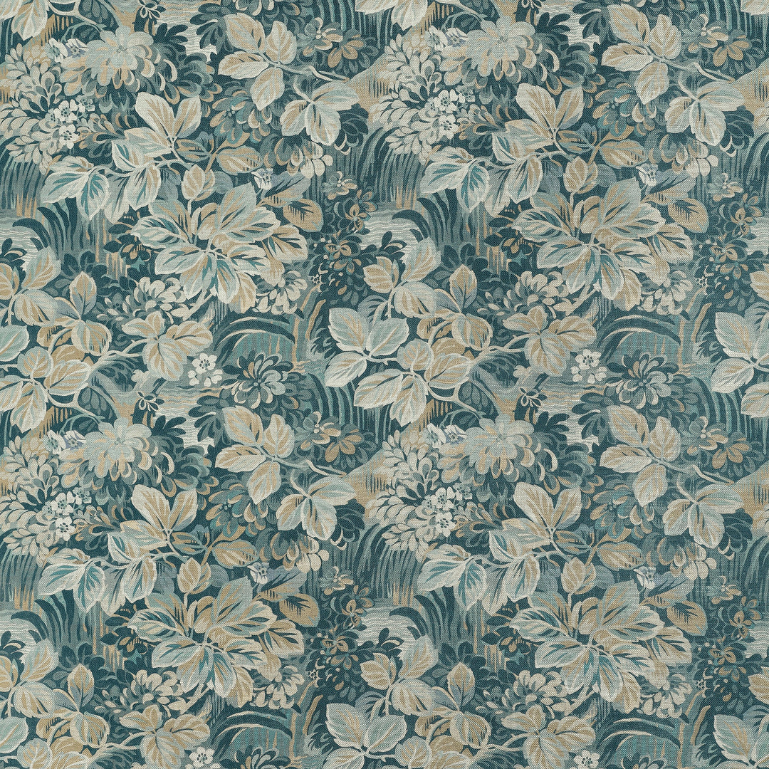 NIGHT GARDEN - Spa Blue by Thibaut Fabric