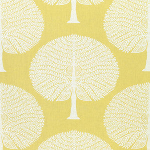 Mulberry Tree Yellow F910605 by Thibaut Fabric