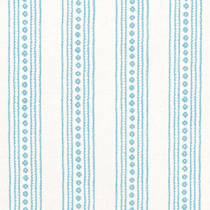 New Haven Stripe Turquoise F910609 by Thibaut Fabric