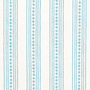 New Haven Stripe Turquoise F910609 by Thibaut Fabric