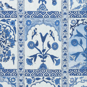 Indian Panel Blue F910629 by Thibaut Fabric