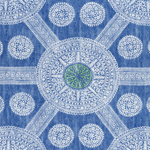 Stonington Blue and Green F910636 by Thibaut Fabric