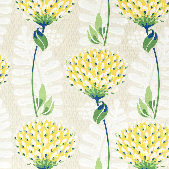 Tiverton Yellow F910646 by Thibaut Fabric Thibaut Fabric Tiverton Yellow F910646Fabric Ceylon Fabric 60% Linen, 30% Cot, 10% Nylon UNITED KINGDOM </p><p>Repeat: V: 24 54 - Fabric Carolina -