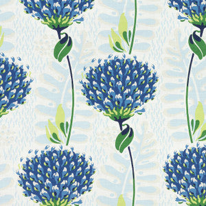 Tiverton Blue and Green F910650 by Thibaut Fabric
