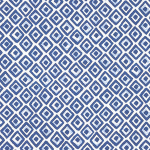Indian Diamond Blue F910660 by Thibaut Fabric