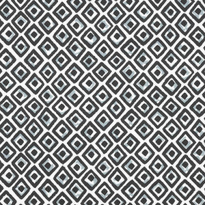 Indian Diamond Black F910661 By Thibaut Fabric