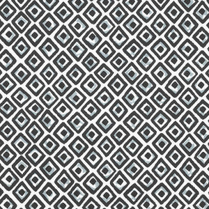 Indian Diamond Black F910661 by Thibaut Fabric