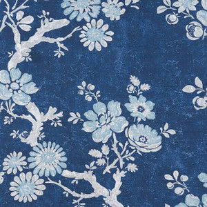 Claudette Navy F910813 By Thibaut Fabric