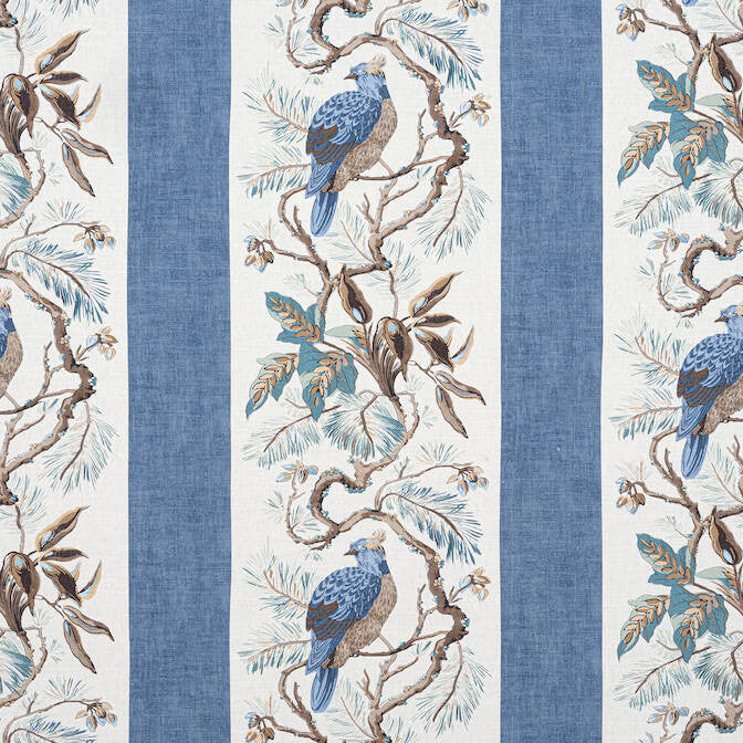 Williamson Blue F910861 by Thibaut Fabric Thibaut Fabric Williamson Blue F910861Fabric Heritage Fabric Book 51% Cotton, 49% Linen UNITED KINGDOM </p><p>Repeat: V: 17.5 54 - Fabric Carolina -