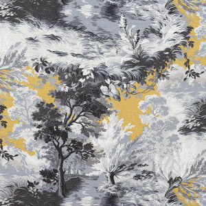 Lincoln Toile Yellow and Grey F910869 by Thibaut Fabric