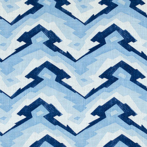 Deco Mountain Blue F913077 By Thibaut Fabric