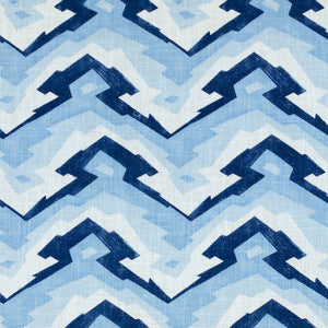 Deco Mountain Blue F913077 by Thibaut Fabric