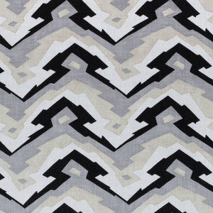 Deco Mountain Black and Grey F913078 by Thibaut Fabric