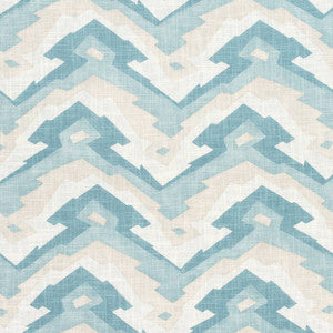 Deco Mountain Aqua F913107 by Thibaut Fabric