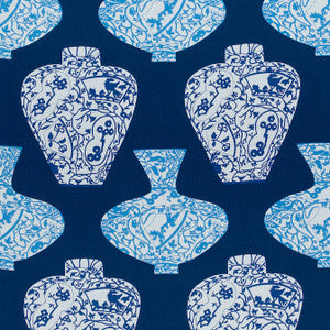 Imari Vase Navy F913124 by Thibaut Fabric