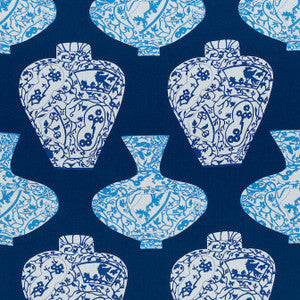 Imari Vase Navy F913124 by Thibaut Fabric