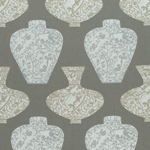 Imari Vase Grey F913127 by Thibaut Fabric