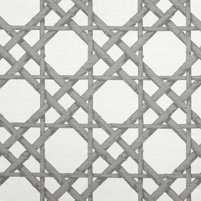 Cyrus Cane Grey F913141 by Thibaut Fabric Thibaut Fabric Cyrus Cane Grey F913141Fabric Summer House Fabric Book 55% Linen, 45% Cotton U.S.A. </p><p>Repeat: V: 27 54 - Fabric Carolina -