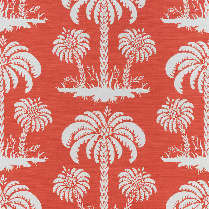 Palm Island Coral F913147 by Thibaut Fabric Thibaut Fabric Palm Island Coral F913147Fabric Summer House Fabric Book 51% Linen, 49% Cotton U.S.A. </p><p>Repeat: V: 18 54 - Fabric Carolina -