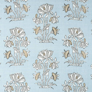Lily Flower Spa Blue F913201 by Thibaut Fabric