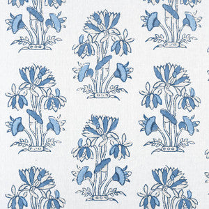Lily Flower Blue and White F913204 by Thibaut Fabric