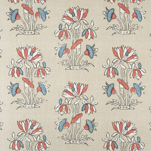 Lily Flower Beige and Sunbaked F913206 by Thibaut Fabric