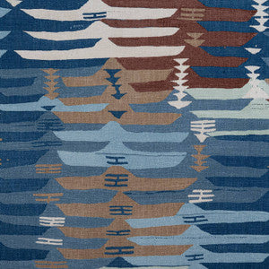 Rio Grande Navy and Brown F913210 by Thibaut Fabric
