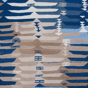 Rio Grande Blue and Beige F913211 by Thibaut Fabric