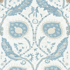 Lewis Spa Blue F913215 By Thibaut Fabric