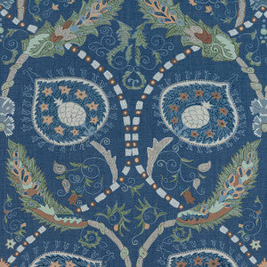 Lewis Navy and Teal F913217 by Thibaut Fabric