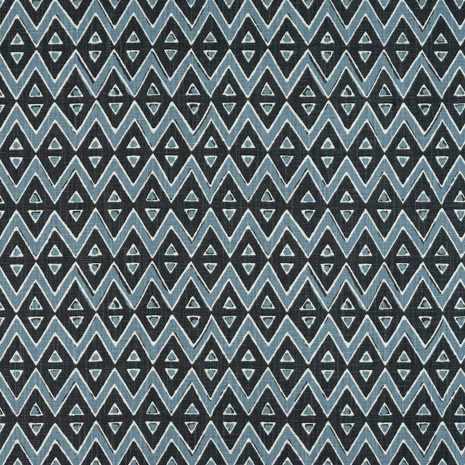 Tiburon Black and Mineral Blue F913233 by Thibaut Fabric Thibaut Fabric Tiburon Black and Mineral Blue F913233Fabric Mesa Fabric Book 100% Cotton Muslin UNITED STATES </p><p>Repeat: V: - 54 - Fabric Carolina -