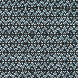 Tiburon Black and Mineral Blue F913233 by Thibaut Fabric