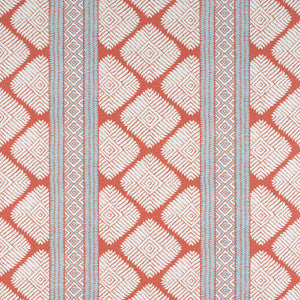 Austin Coral and Spa Blue F913248 by Thibaut Fabric