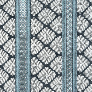 Austin Black and Blue F913250 by Thibaut Fabric