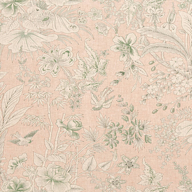 Rosalind Blush F913600 by Thibaut Fabric Thibaut Fabric Rosalind Blush F913600Fabric Grand Palace Fabric Book 100% Linen SCOTLAND </p><p>Repeat: V: 26.5 54 - Fabric Carolina -