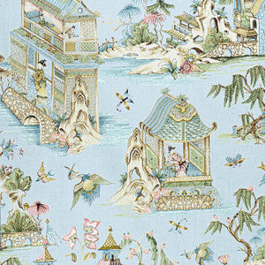 Grand Palace Spa Blue F913615 by Thibaut Fabric