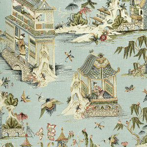 Grand Palace Mist F913617 by Thibaut Fabric