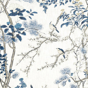 Katsura Blue and White F913619 by Thibaut Fabric