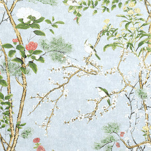 Katsura Spa Blue F913620 by Thibaut Fabric