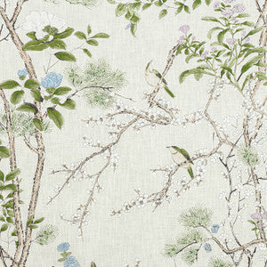 Katsura Cream and Lavender F913622 by Thibaut Fabric