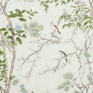 Katsura Cream and Lavender F913622 by Thibaut Fabric