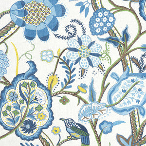 Windsor Blue and Yellow F914300 by Thibaut Fabric