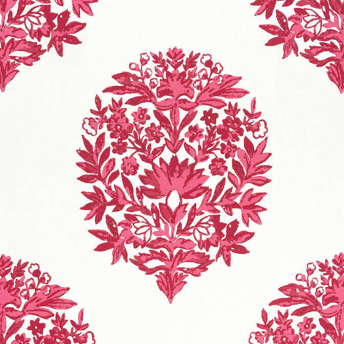 Ridgefield Pink F914321 by Thibaut Fabric Thibaut Fabric Ridgefield Pink F914321Fabric Canopy Fabric Book 56% Linen, 44% Cotton INDIA </p><p>Repeat: V: 32 54 - Fabric Carolina -