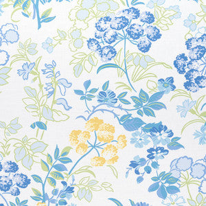Spring Garden Blue and White F914336 by Thibaut Fabric